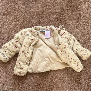 Charming Floral Kids Puffer Jacket